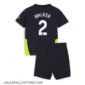 Manchester City Kyle Walker #2 Vieraspaita Lapsille 2024-25 Lyhythihainen (+ shortsit)